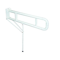 Barra maniglione ribaltabile con piede e porta rotolo e rinforzo a terra