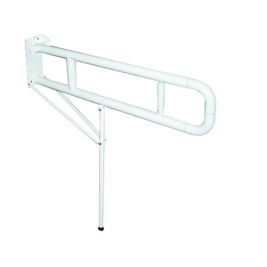 Barra maniglione ribaltabile con piede e porta rotolo e rinforzo a terra