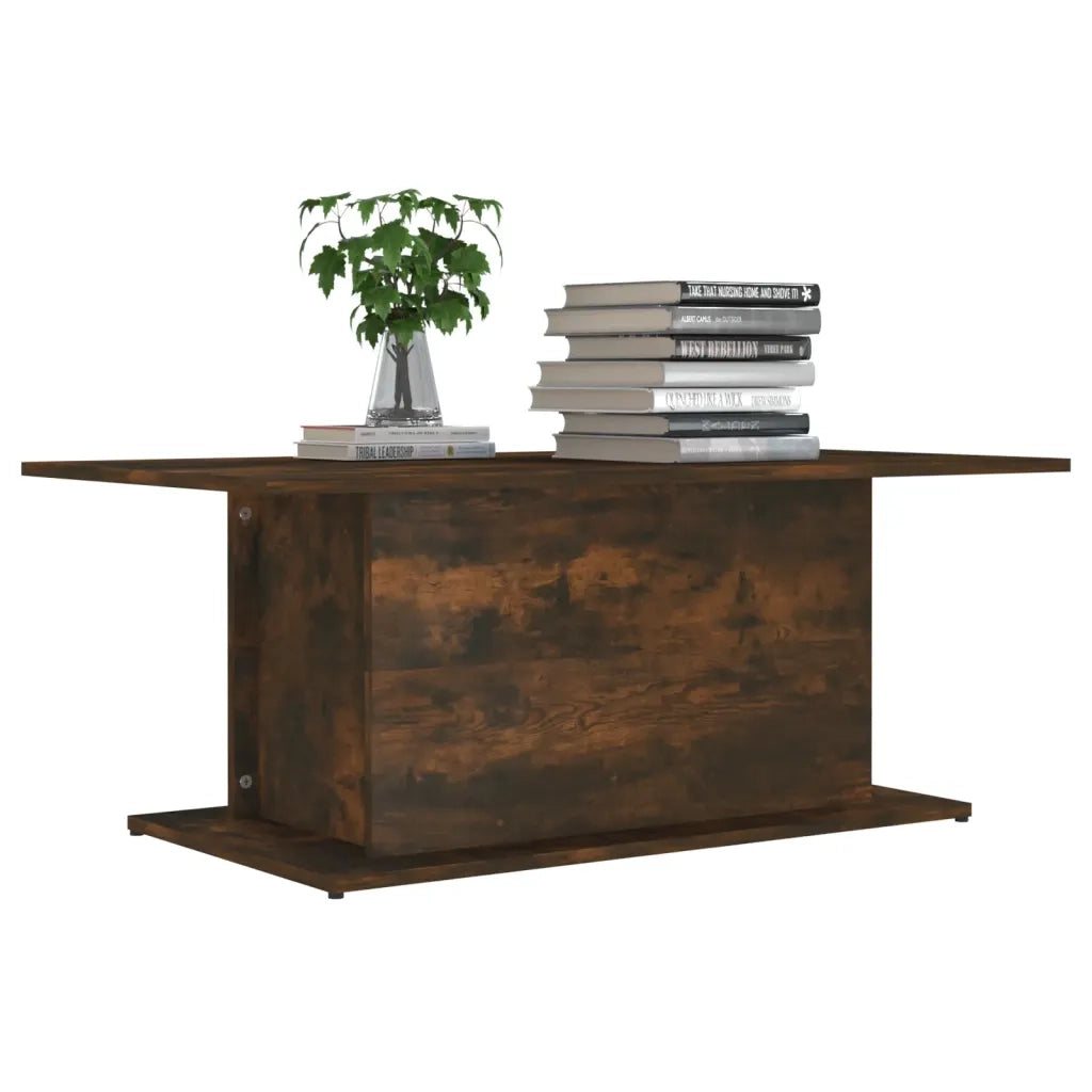 Tavolino da Salotto Rovere Fumo 102x55,5x40 cm in Truciolato 813092