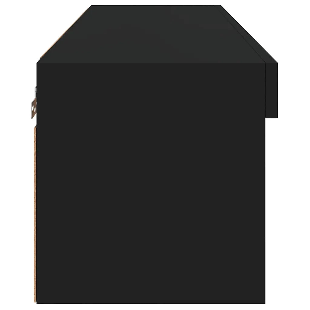 Mobile TV | Armadietto TV | Mobile Porta TV con Luci LED Nero 80x30x30 cm