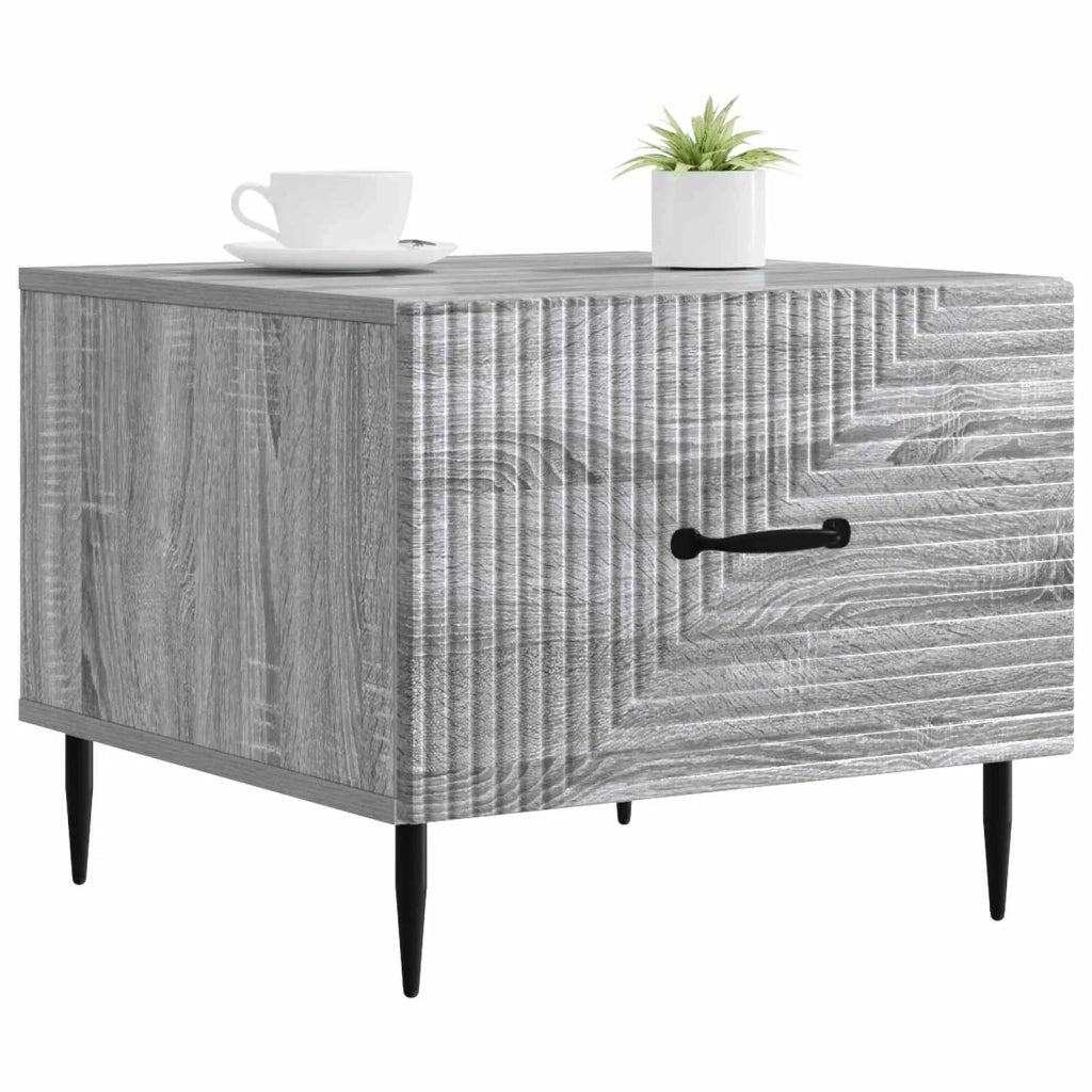 Tavolino da salotto con cassetto Grigio Sonoma 49 x 50 x 40 cm
