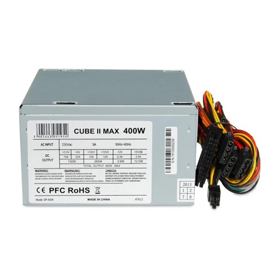 Alimentatore iBox CUBE II da 400 W 20+4 pin ATX ATX Silver