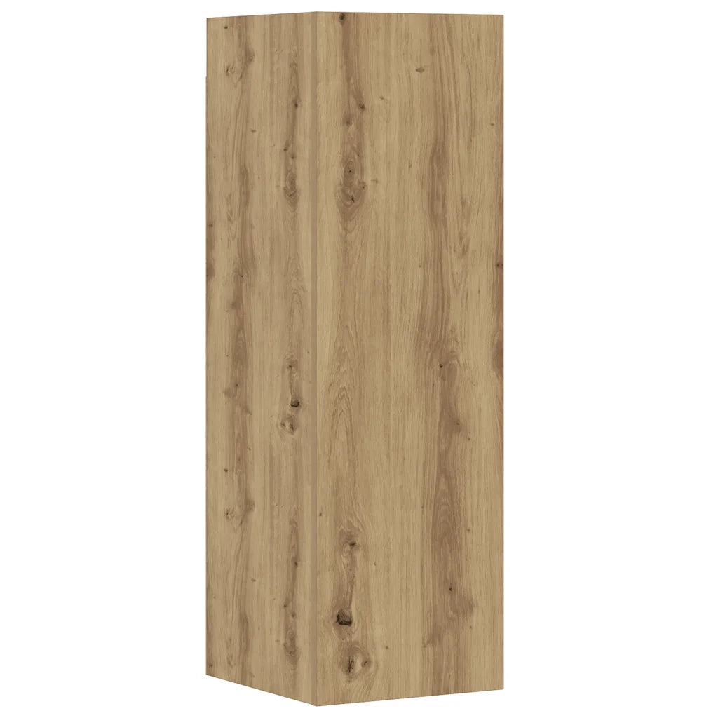 vidaXL Set Mobile TV 8 pz Montato a Parete Rovere in Legno Multistrato