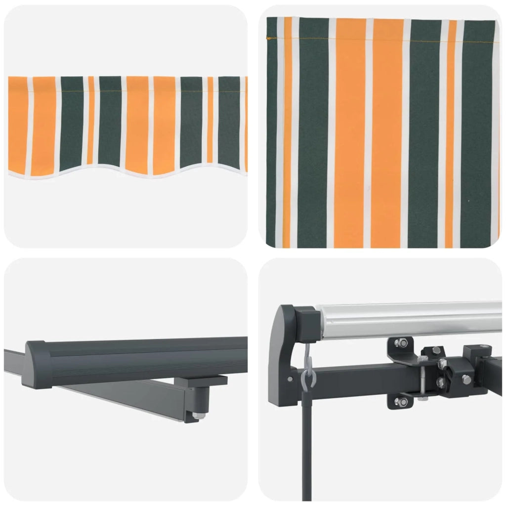 Tenda Retrattile Verde e giallo 450 ×300 cm Tessuto 3331058
