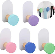 Set di 5 adesivi colorati per appendi asciugamano - Appendi asciugamano senza foratura per bagno, camera da letto, cucina, soggiorno e bambini