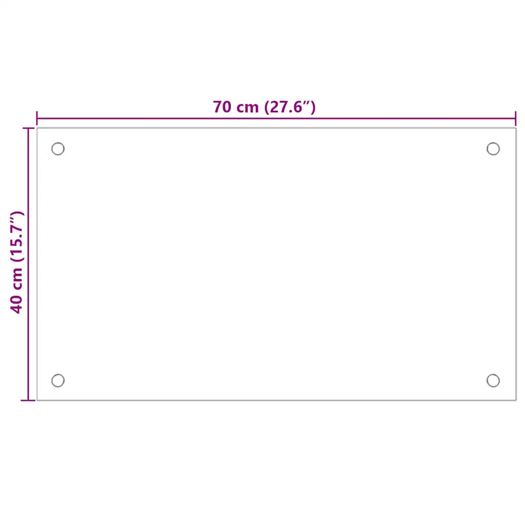 Paraschizzi per Cucina Trasparente 70x40 cm in Vetro Temperato CFW8993550