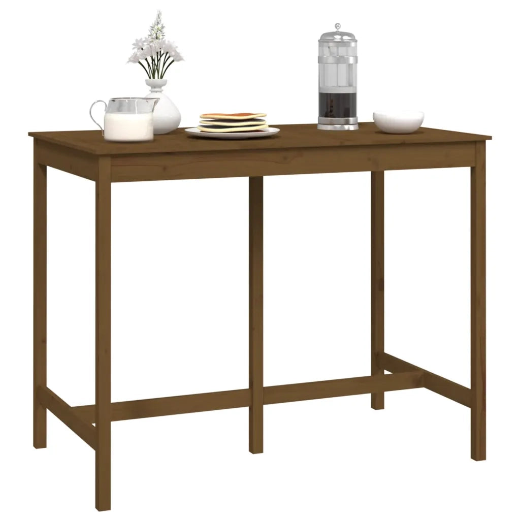 Tavolo da Bar Ambra 140x80x110 cm in Legno Massello di Pino 822160