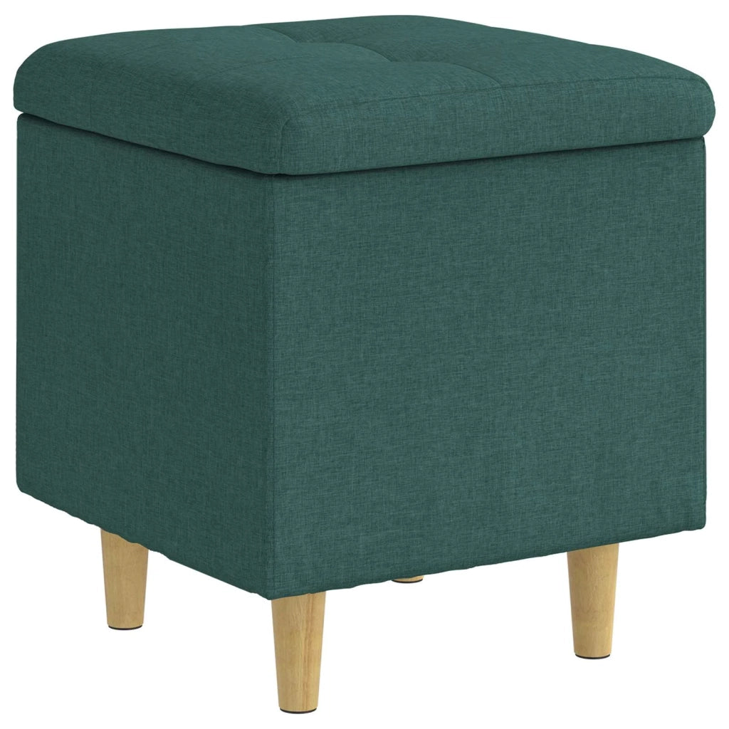 Pouf contenitore Verde Scuro 40 x 40 x 45 cm Tessuto 876806
