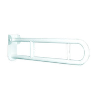 Barra maniglione ribaltabile cm 83 con porta rotolo e piastra lunga nylon