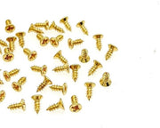 Viti a croce 100 pezzi - M2x5 mm - Ottone dorato - Testa a croce/testa piatta - Viti a secco - Resistenti alla corrosione - Viti a croce miniature