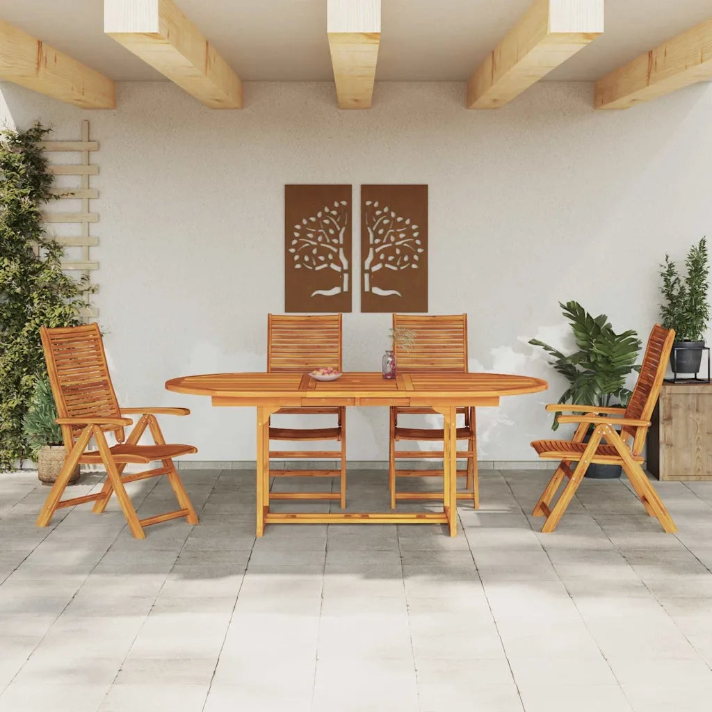 Set da Pranzo per Giardino 5 pcs Marrone