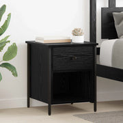 Armadio da Notte Rovere Nero 40 x 42 x 50 cm Legno multistrato 881850