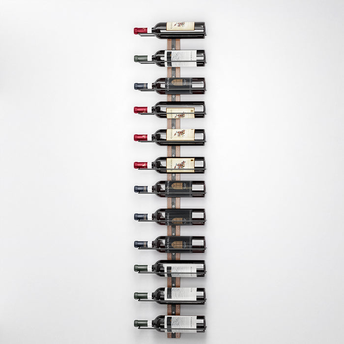 Cantinetta da Parete per 12 Bottiglie di Vino Stile Industriale 31,5x26,5x8,3 cm in Ferro Nero