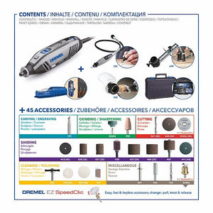 Dremel 4250-3/45 (F0134250JF) – Multitool a Rete 175 W + 45 Accessori
