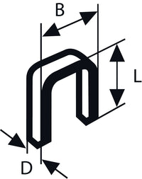 2608200701 - Graffe TK40 20G 1,2 mm, 20 mm, zincata