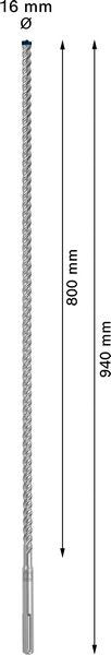 2608900217 - PUNTA BOSCH SDS MAX 8X D.16mm X 800mm X 940mm