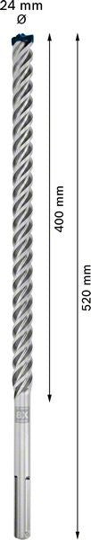 2608900239 - PUNTA BOSCH SDS MAX 8X D.24mm X 400mm X 520mm