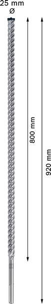 2608900243 - PUNTA BOSCH SDS MAX 8X D.25mm X 800mm X 920mm