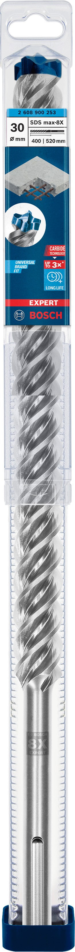 2608900253 - PUNTA BOSCH SDS MAX 8X D.30mm X 400mm X 520mm