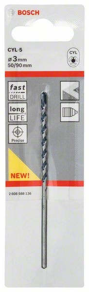 2608588136 - Punte per calcestruzzo CYL-5 3 x 50 x 90 mm