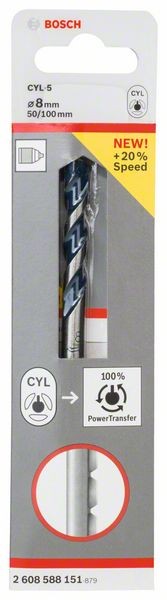 2608588151 - Punte per calcestruzzo CYL-5 8 x 50 x 100 mm