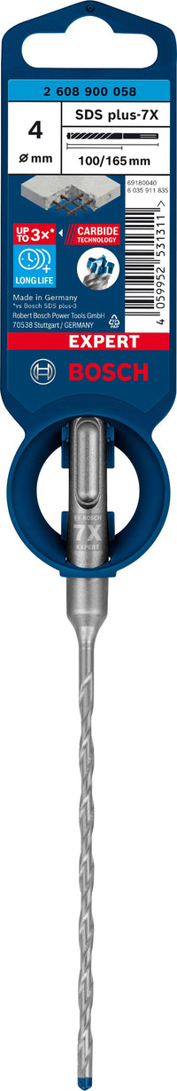 2608900058 - PUNTA SDS PLUS 4 TAGLIENTI D.4mm X 50mm x 165mm