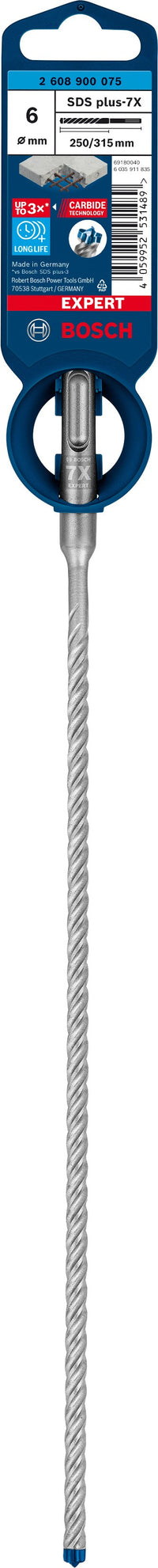 2608900075 - PUNTA BOSCH SDS PLUS 4 TAGLIENTI D.6mm X 250mm X 315mm