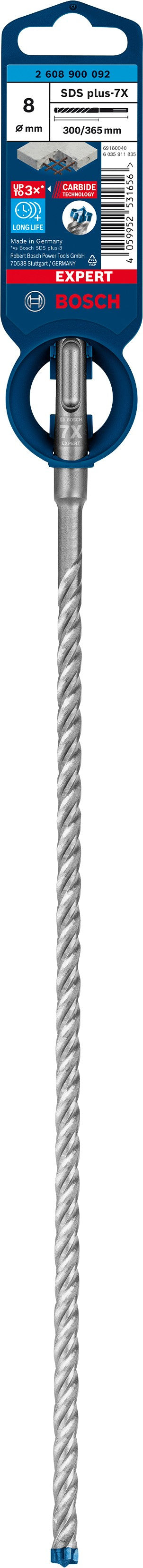 2608900092 - PUNTA BOSCH SDS PLUS 4 TAGLIENTI D.8mm X 300mm X 365mm