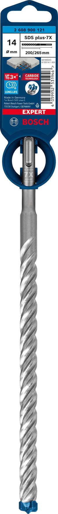 2608900121 - PUNTA BOSCH SDS PLUS 4 TAGLIENTI D.14mm X 200mm X 265mm