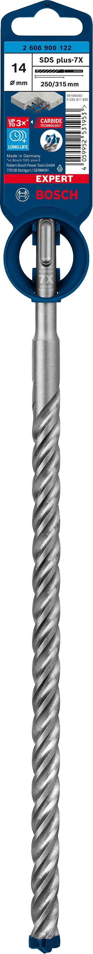 2608900122 - PUNTA BOSCH SDS PLUS 4 TAGLIENTI D.14mm X 250mm X 315mm