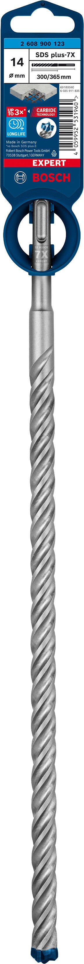 2608900123 - PUNTA BOSCH SDS PLUS 4 TAGLIENTI D.14mm X 300mm X 365mm