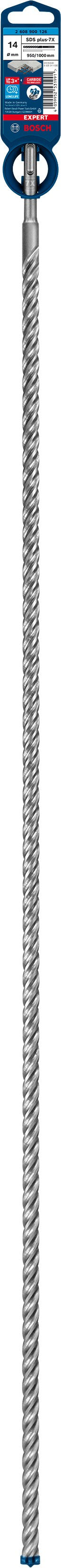 2608900126 - PUNTA BOSCH SDS PLUS 4 TAGLIENTI D.14mm X 950mm X 1.000mm