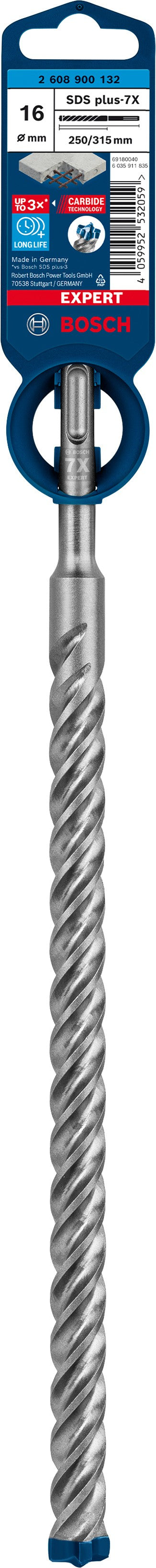 2608900132 - PUNTA BOSCH SDS PLUS 4 TAGLIENTI D.16mm X 250mm X 315mm