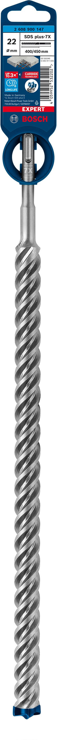 2608900147- PUNTA BOSCH SDS PLUS 4 TAGLIENTI D.22mm X 400mm X 450mm