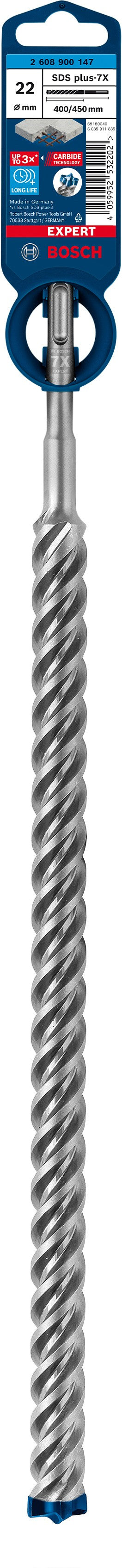 2608900147- PUNTA BOSCH SDS PLUS 4 TAGLIENTI D.22mm X 400mm X 450mm