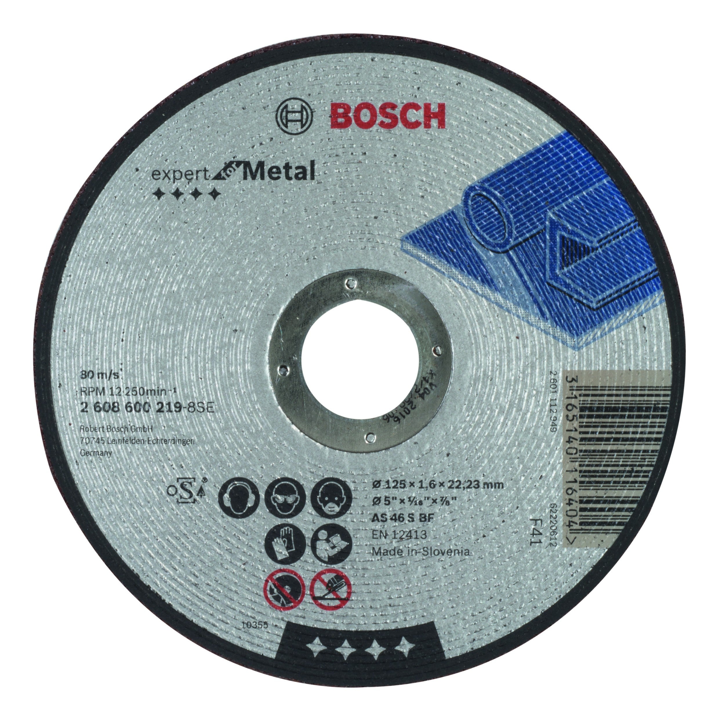 2608600219 - Mola da taglio diritta Expert for Metal AS 46 S BF, 125 mm, 1,6 mm
