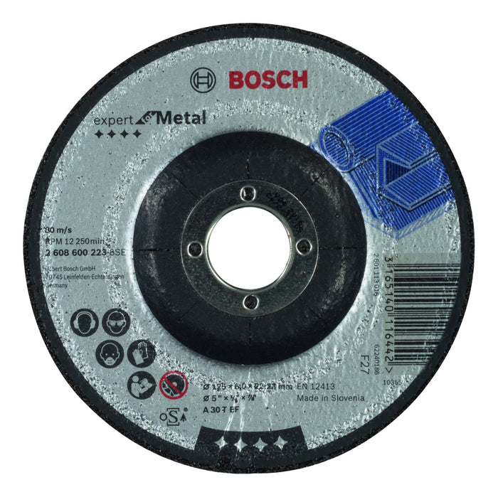 2608600223 - Mola da sbavo a centro depresso Expert for Metal A 30 T BF, 125 mm, 6,0 mm
