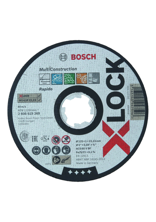 2608619269 - X-LOCK Multi Material 125x1x22,23 taglio dritto ACS 60 V BF, 125 mm, 1,0 mm