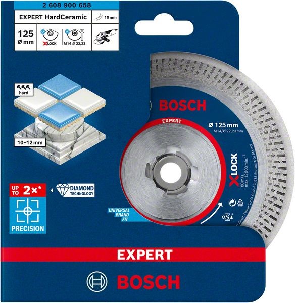 2608900658 - DISCO DIAMANTATO X CERAMICHE D.125mm PER SMERIGLIATRICI x L-LOCK