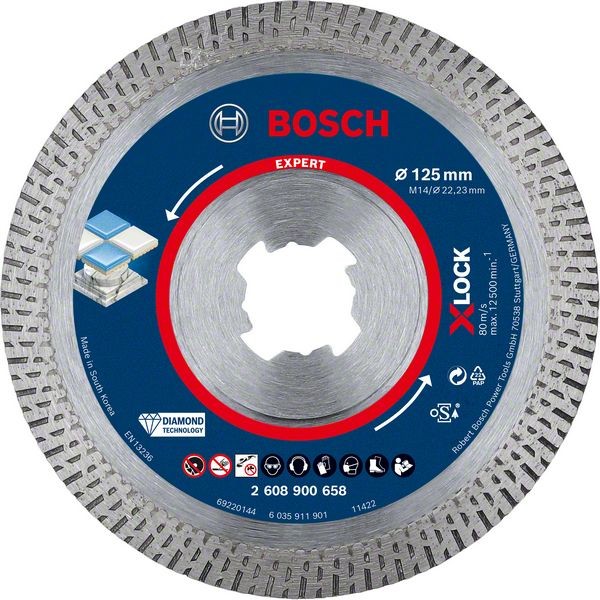 2608900658 - DISCO DIAMANTATO X CERAMICHE D.125mm PER SMERIGLIATRICI x L-LOCK