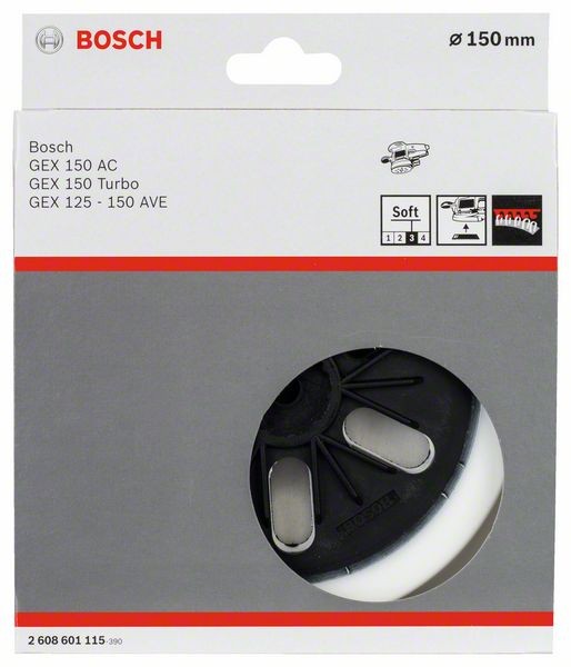 2608601115 - Platorello morbido, 150 mm Monta su GEX150AC , GEX 150 TURBO, GEX125-150AVE Bosch