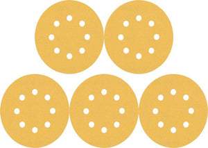 2608900807 - KIT 5 FOGLI BOSCH D.125mm P.120 8 FORI , EXPERT for LEGNO+VERNICE