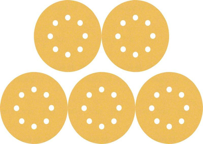 2608900807 - KIT 5 FOGLI BOSCH D.125mm P.120 8 FORI , EXPERT for LEGNO+VERNICE