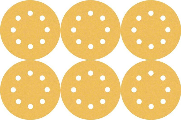 2608900812 - KIT 6 FOGLI BOSCH D.125mm GRANE ASSORTITE 8 FORI , EXPER for LEGNO+VERNICE