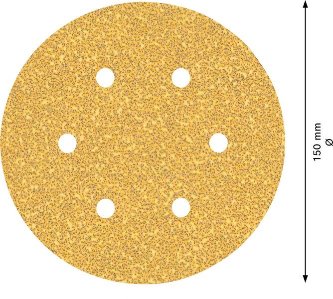 2608900813 - foglio abrasivo C470, Confezione da 5pz, 150mm, P40 EXPERT for WOOD+PAINT