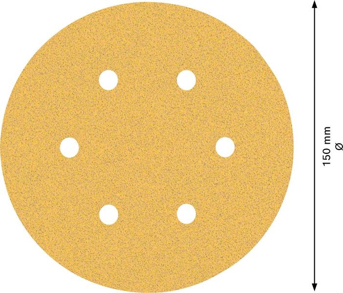 2608900815 - Fogli abrasivi C470 , confezione da 5pz , 150mm, P80, EXPERT for WOOD+PAINT