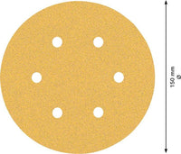 2608900815 - Fogli abrasivi C470 , confezione da 5pz , 150mm, P80, EXPERT for WOOD+PAINT