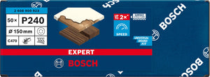 2608900923 - Set 50 fogli abrasivi , C470 ,D150mm ,P240,  EXPERT for LEGNO+VERNICE