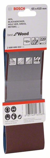 2608606022 - Set di nastri abrasivi da 3 pz. X440 65 x 410 mm, P220, BEST for LEGO+VERNICE