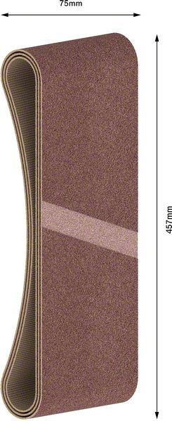 2608606033 - Set di nastri abrasivi da 3 pz. X440 75 x 457 mm, P60, BEST for LEGNO+VERNICE